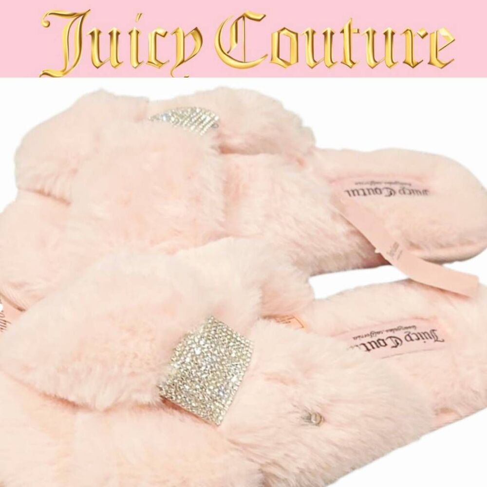 Juicy Couture Hazelle 2 Rhinestone Bow Slippers